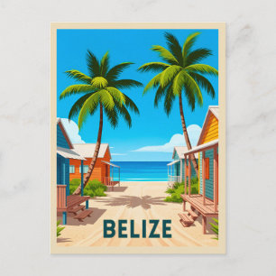Reis naar Belize Strand Tropisch Caribisch Briefkaart