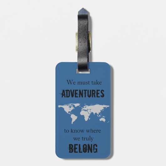 Reis naar Belong Bagagelabel (Achterkant verticaal)