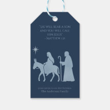 Reis naar Bethlehem cadeautag