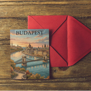 Reis naar Boedapest aan de Donau Briefkaart