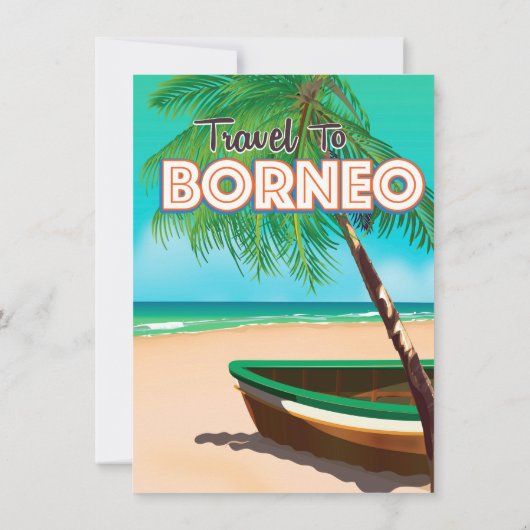 Reis naar Borneo Kaart (Achterkant)