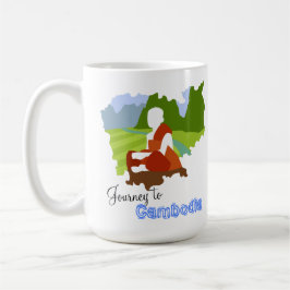 Reis naar Cambodja Kaart met Monnik Koffiemok