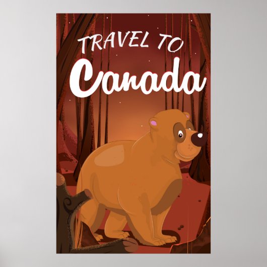 Reis naar Canada Cartoon poster (Voorkant)