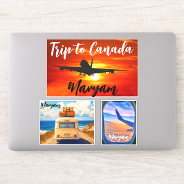 Reis naar Canada (reisstempels) Vliegtuigkoffer Sticker