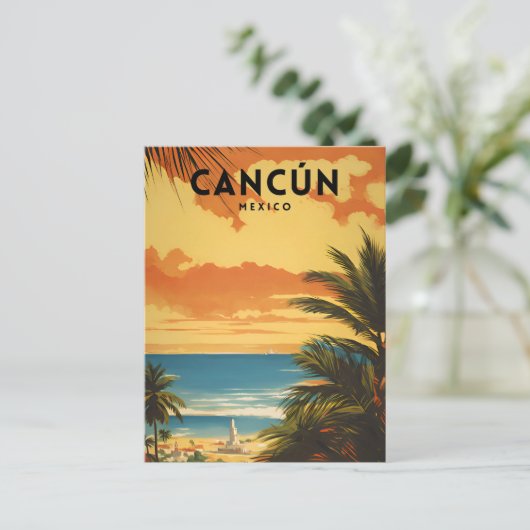 Reis naar Cancun Briefkaart (Staand voorkant)