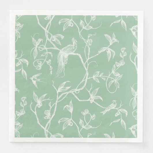 Reis naar Chateau Peacock Green2 Servet (Voorkant)