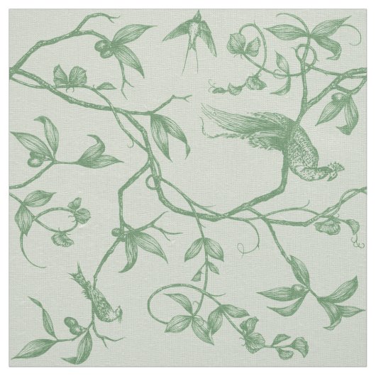 Reis naar Chateau Peacock Green Stof (Swatch)