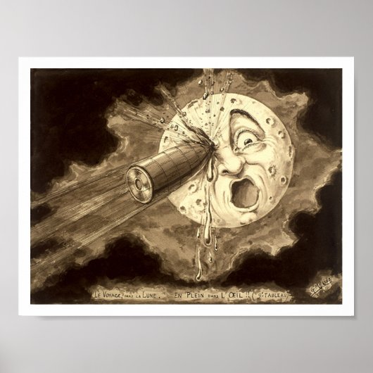 Reis naar de afbeelding van de maan van 1902 poster (Voorkant)