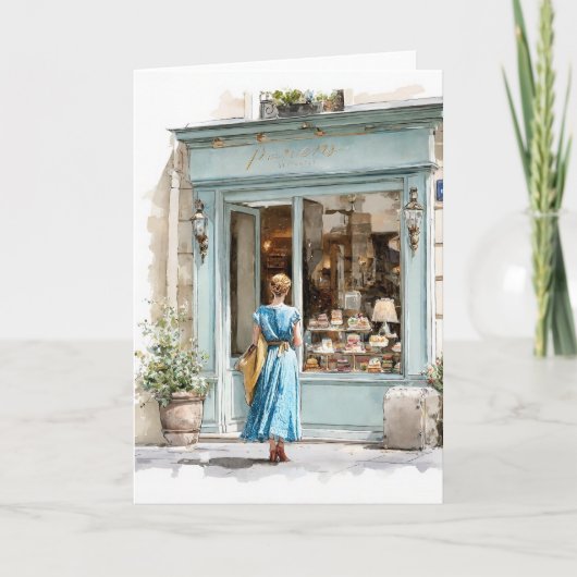 Reis naar de bakkerij in Waterverf Kaart (Voorkant)