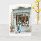 Reis naar de bakkerij in Waterverf Kaart (Gele Bloem)