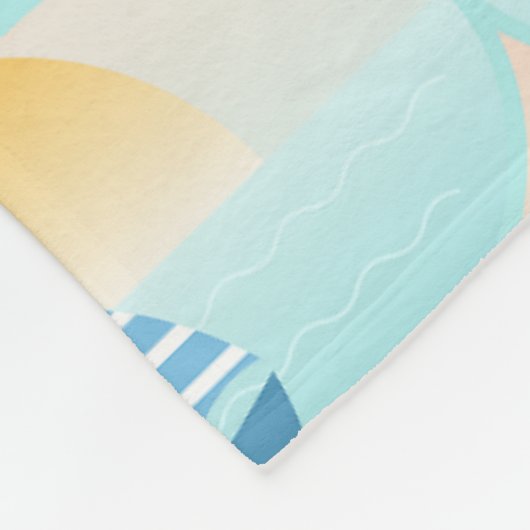 Reis naar de Beach Sailor Boat Fleece Deken (Hoek)