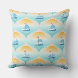 Reis naar de Beach Sailor Boat Kussen