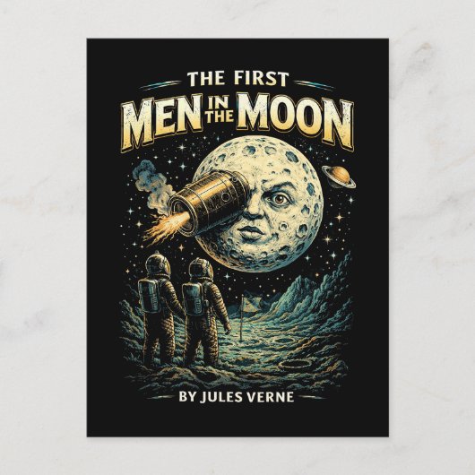 Reis naar de Maan Briefkaart (Voorkant)