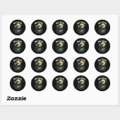 Reis naar de Maan Ronde Sticker (Vel)