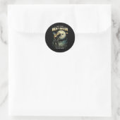Reis naar de Maan Ronde Sticker (Tas)