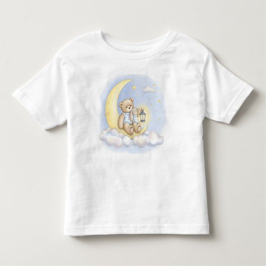 Reis naar de maan, Teddy en Konijn Kinder Shirts (Voorkant)