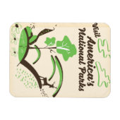 Reis naar de nationale parken van Amerika vintage Magneet (Horizontaal)