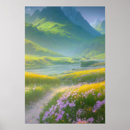 Reis naar de rand van de rivier poster