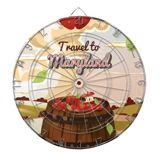 Reis naar de reisposter Maryland Dartbord (Voorkant)