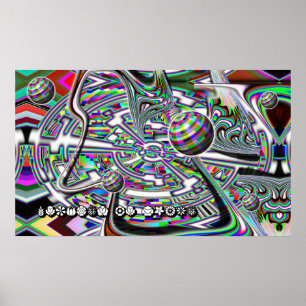 Reis naar de ruimte (buitenaards ruimteschip) poster