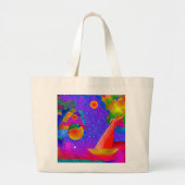 Reis naar de sterren Grote Canvas tas (Voorkant)