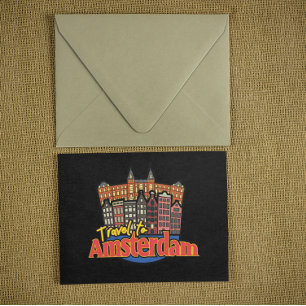 Reis naar de Vintage van Amsterdam Nederland Briefkaart