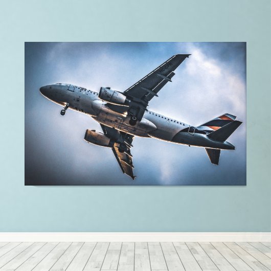 Reis naar de Wolken: Luchtvaart Fotografie Canvas Afdruk (Insitu (Houten vloer))