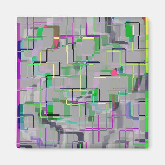 Reis naar de Zoo Computer Generated Art Magneet (Voorkant)