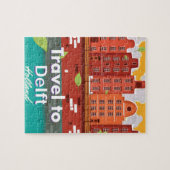 Reis naar Delft Holland reisposter Legpuzzel (Horizontaal)