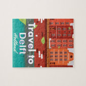 Reis naar Delft Holland reisposter Legpuzzel (Horizontaal)