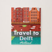Reis naar Delft Holland reisposter Legpuzzel (Verticaal)