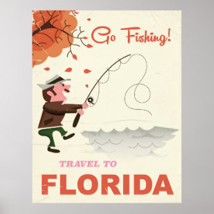 Reis naar druk op de visserij in Florida Poster