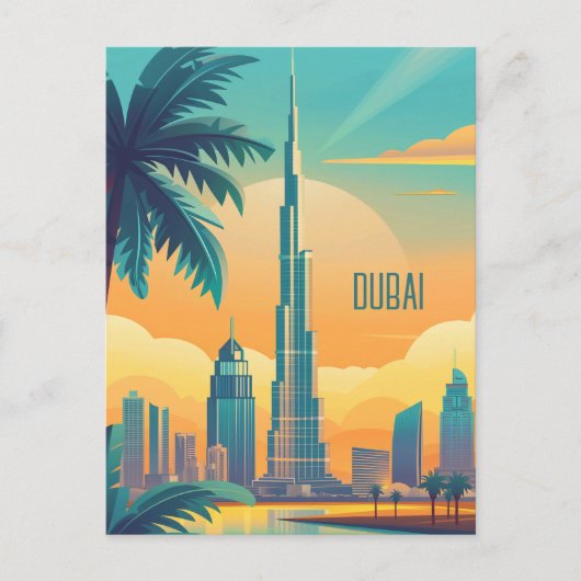 Reis naar Dubai Briefkaart (Voorkant)