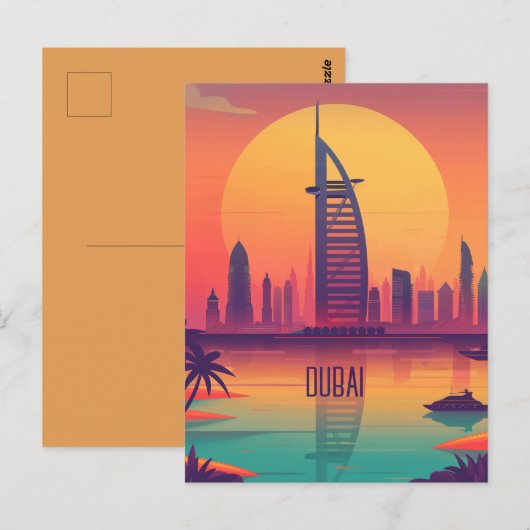 Reis naar Dubai Briefkaart (Voorkant / Achterkant)