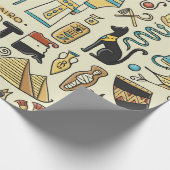 Reis naar Egypte. Naadloos patroon Cadeaupapier (Hoek)