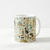 Reis naar Egypte. Naadloos patroon Koffiemok (Voorkant rechts)