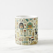 Reis naar Egypte. Naadloos patroon Koffiemok (Center)