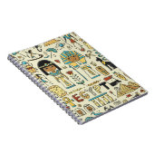 Reis naar Egypte. Naadloos patroon Notitieboek (Rechterzijde)