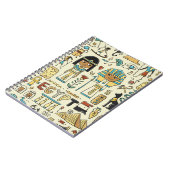 Reis naar Egypte. Naadloos patroon Notitieboek (Linkerzijde)