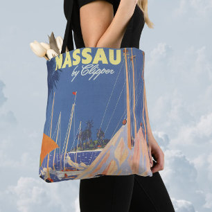 Reis naar elders, Nassau Haven, Florida, Zeilboten Tote Bag