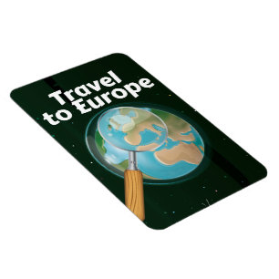 Reis naar Europa vakantie-poster Magneet