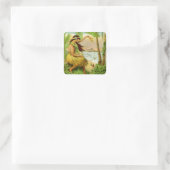 Reis naar Hawaï uit vervlogen tijden Vierkante Sticker (Tas)