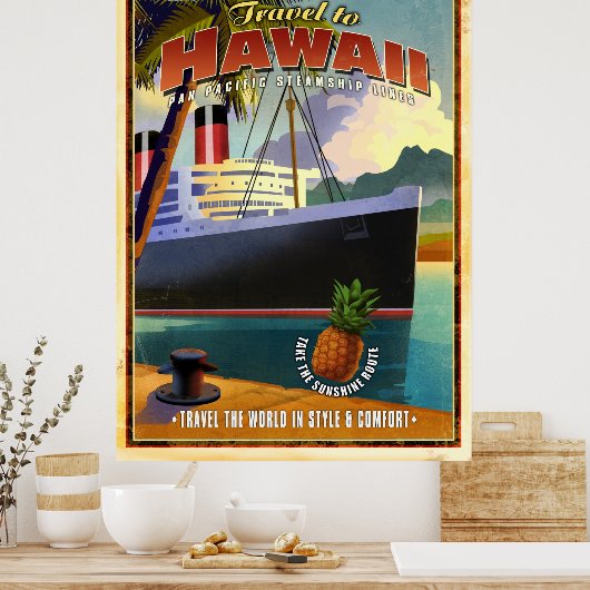 Reis naar Hawaii Poster (Keuken)