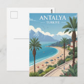 Reis naar het antieke Antalya Briefkaart (Voorkant / Achterkant)