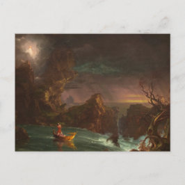 reis naar het briefkaart van de leeftijdscyclus