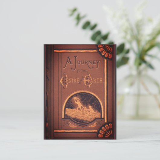 Reis naar het centrum van de aarde (1874 ed.) briefkaart (Staand voorkant)