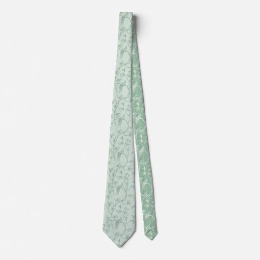 Reis naar het Chateau Peacock Green Toile Neck Ti Stropdas (Voorkant)