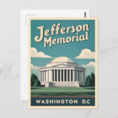 Reis naar het Jefferson Memorial in Washington DC  Briefkaart (Voorkant / Achterkant)