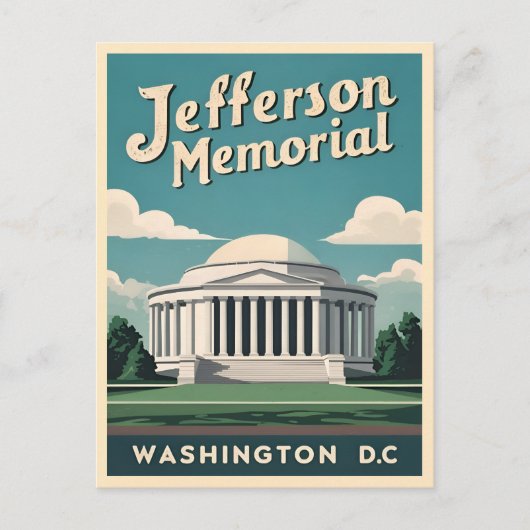 Reis naar het Jefferson Memorial in Washington DC  Briefkaart (Voorkant)