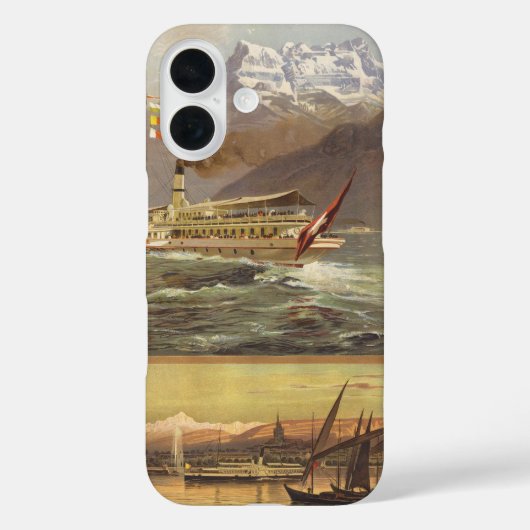 Reis naar het Meer van Genève Case-Mate iPhone Case (Achterkant)
